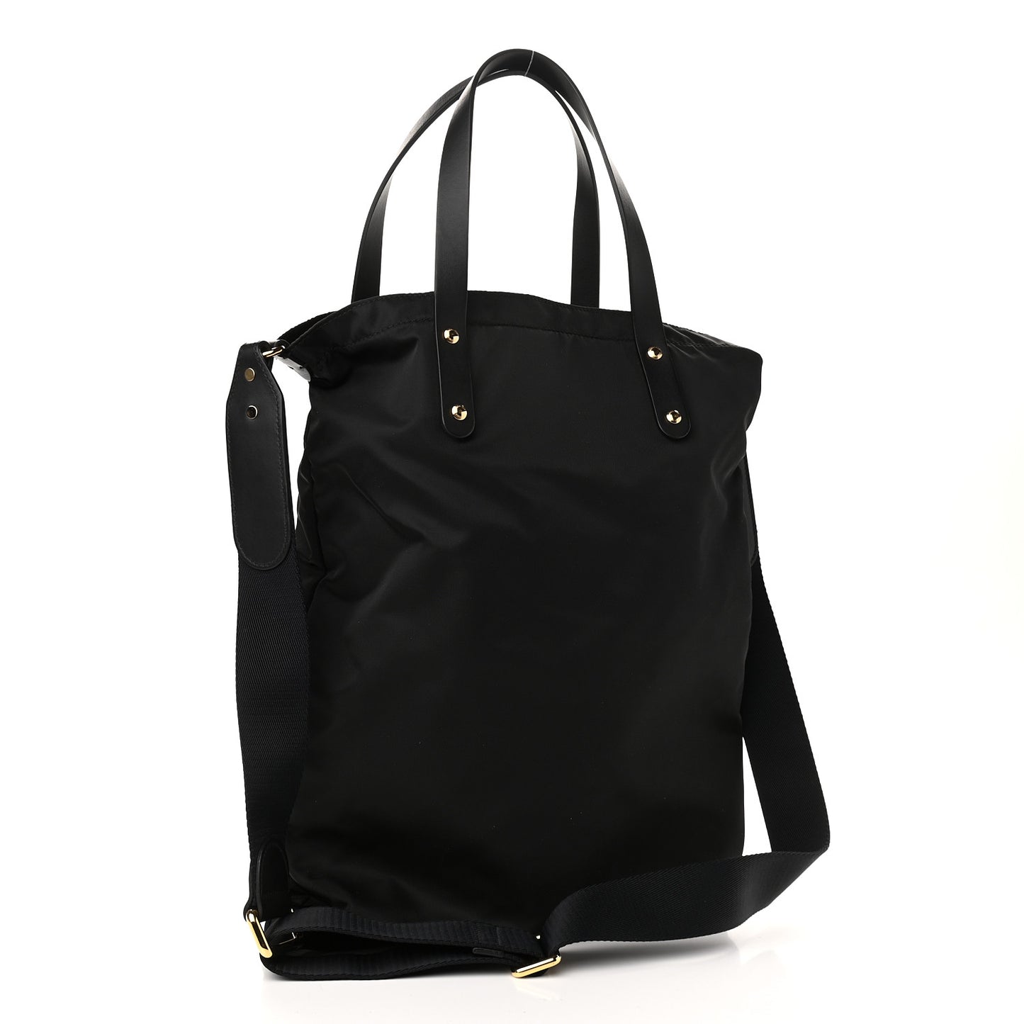 Nylon Calfskin Kingdom Print Tote Black