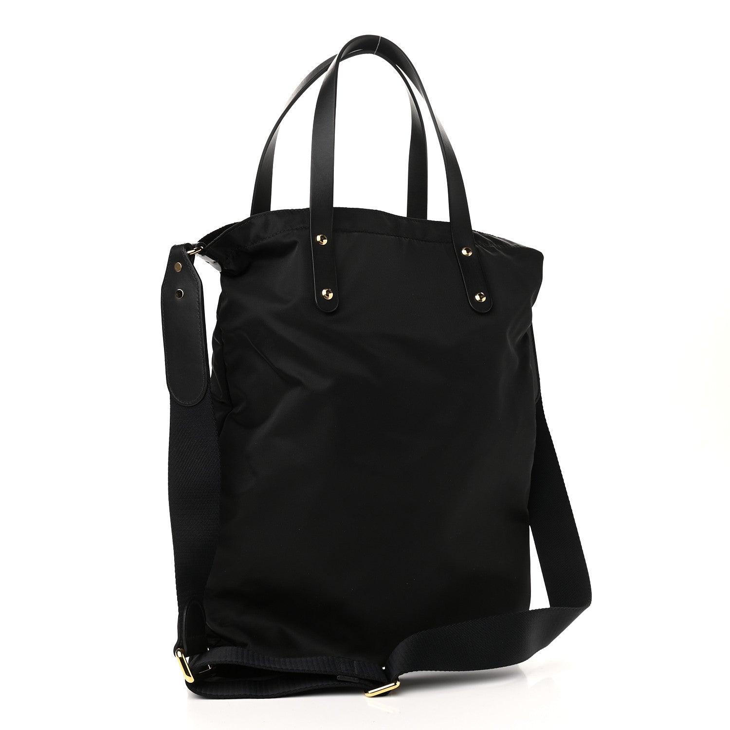 Burberry Nylon Calfskin Kingdom Print Tote Black 3 of 8