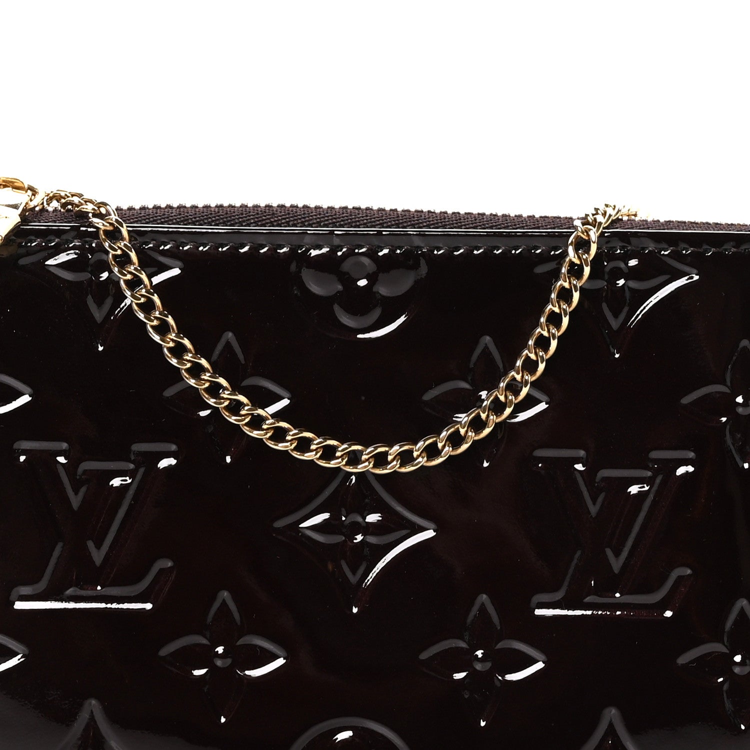 Louis Vuitton Vernis Monogram Mini Pochette Accessories Amarante 7 of 10