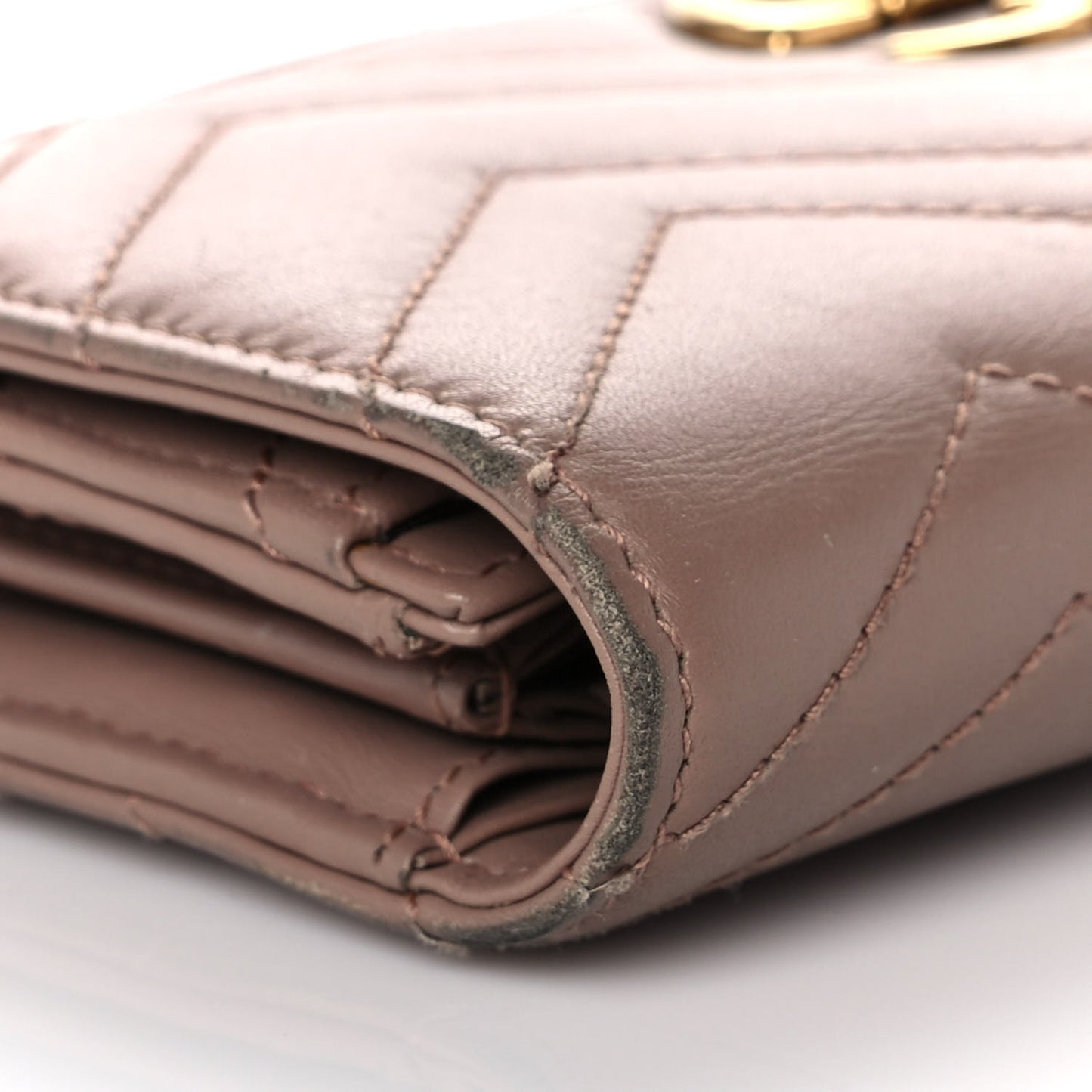 Calfskin Matelasse GG Marmont Continental Wallet Porcelain Rose