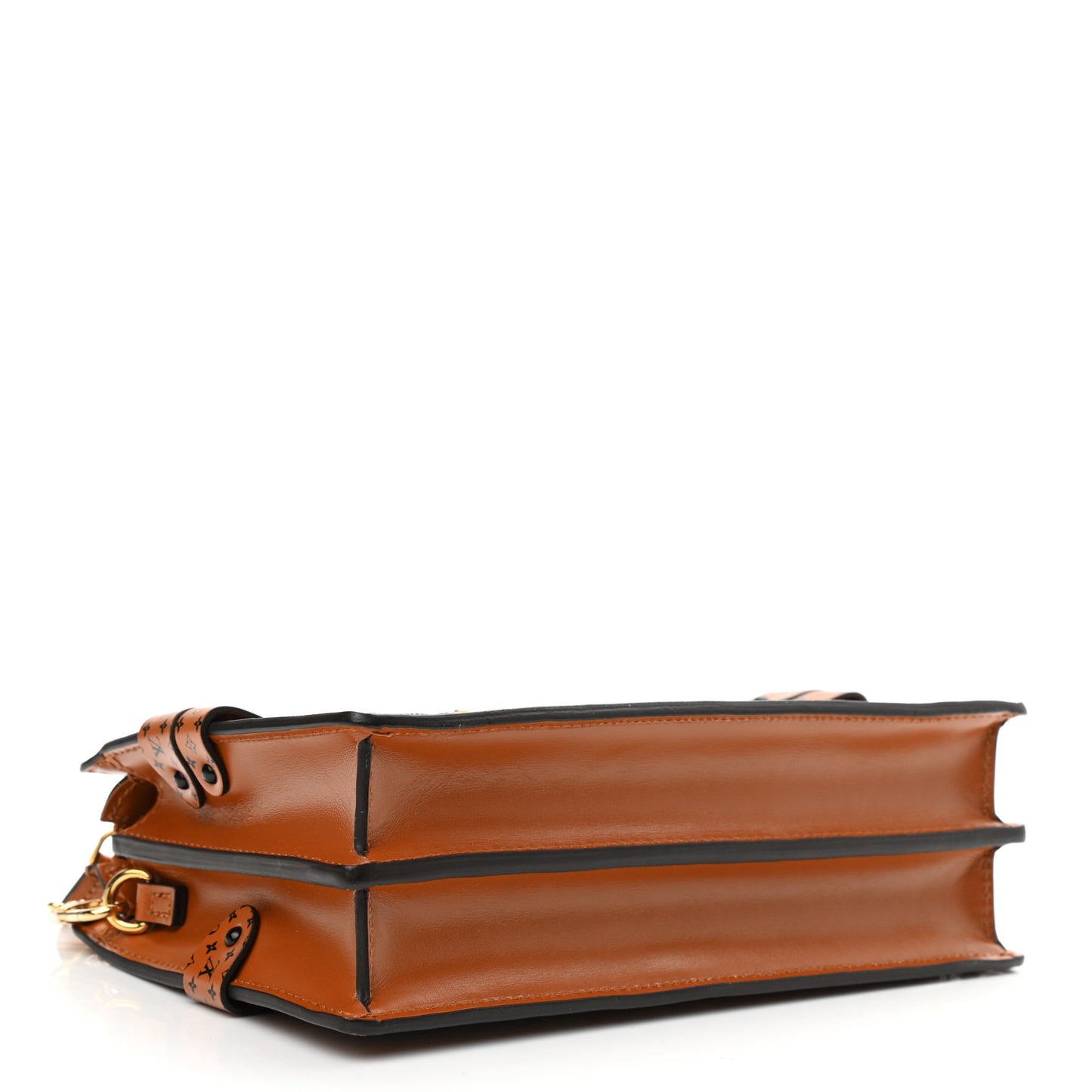 Denim Calfskin Malletage Trunk Clutch Light Blue