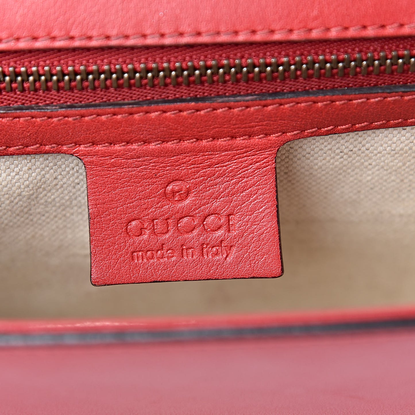 Calfskin Web Medium Peony Chain Shoulder Bag Red