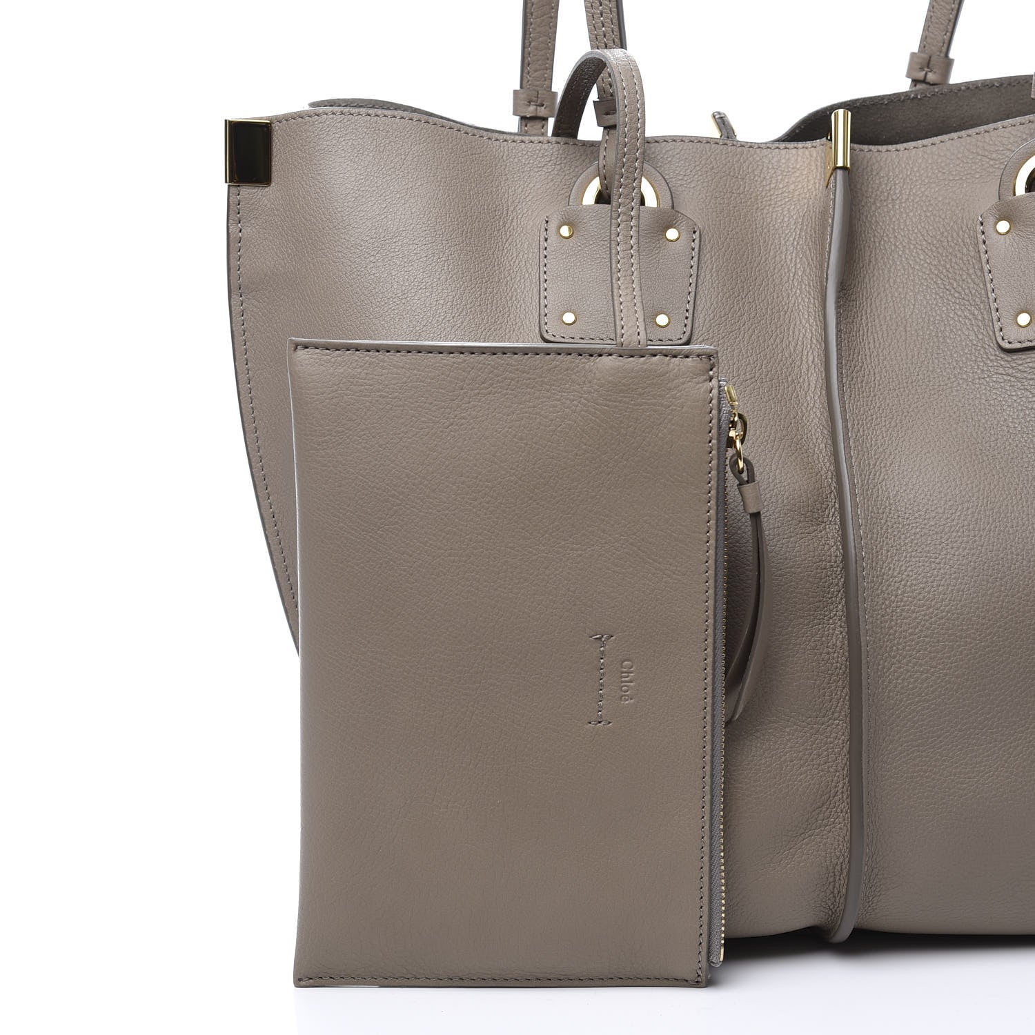 Chloe Smooth Calfskin Medium Vick Tote Motty Grey 9 of 12