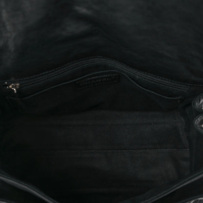 Chanel Washed Lambskin Accordion Flap Black 4 of 7
