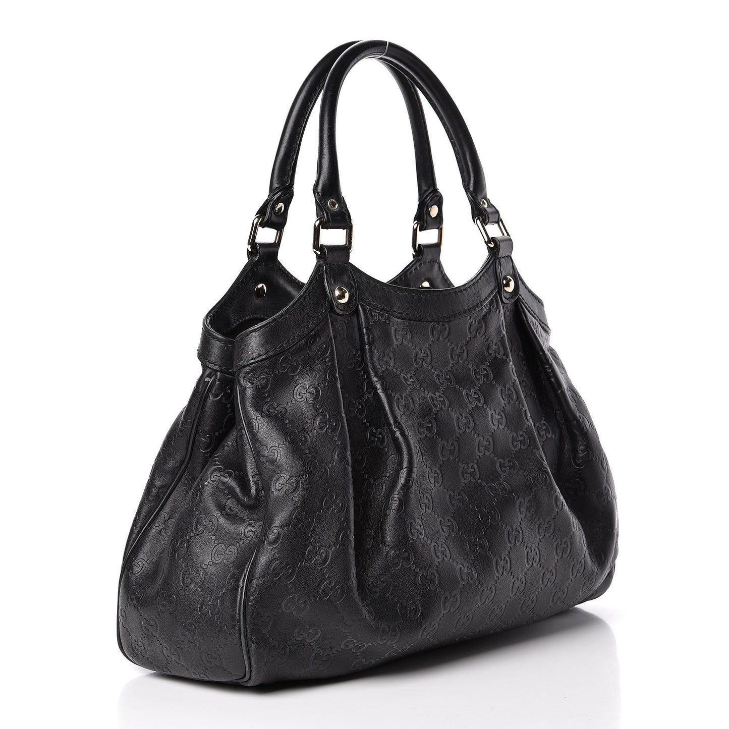 Guccissima Medium Sukey Tote Black