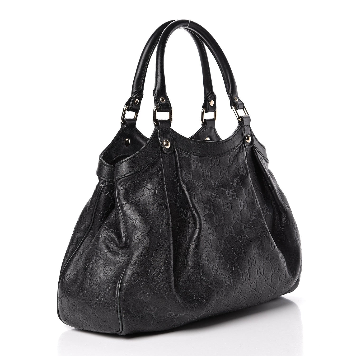 Gucci Guccissima Medium Sukey Tote Black 3 of 15