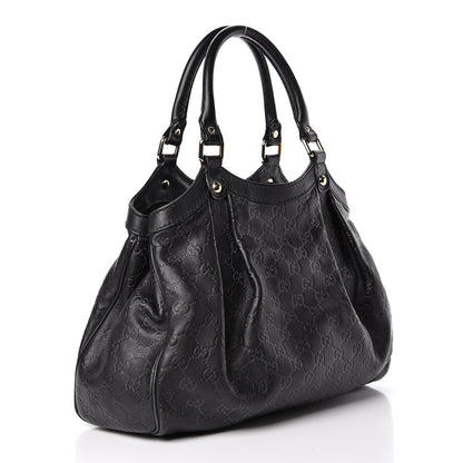Gucci Guccissima Medium Sukey Tote Black 3 of 15