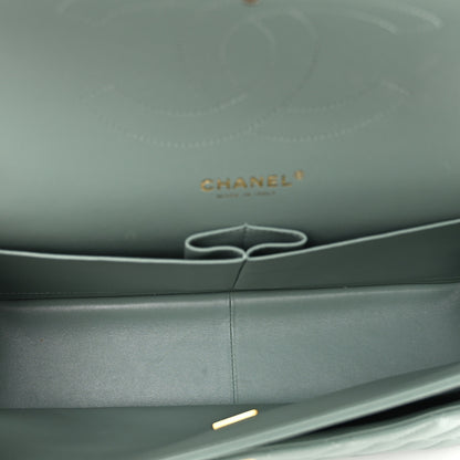 Chanel Caviar Quilted Jumbo Double Flap Green 6 of 10