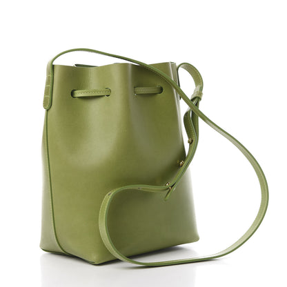 Mansur Gavriel Vegetable Tanned Calfskin Mini Bucket Bag Verde Raw 6 of 22
