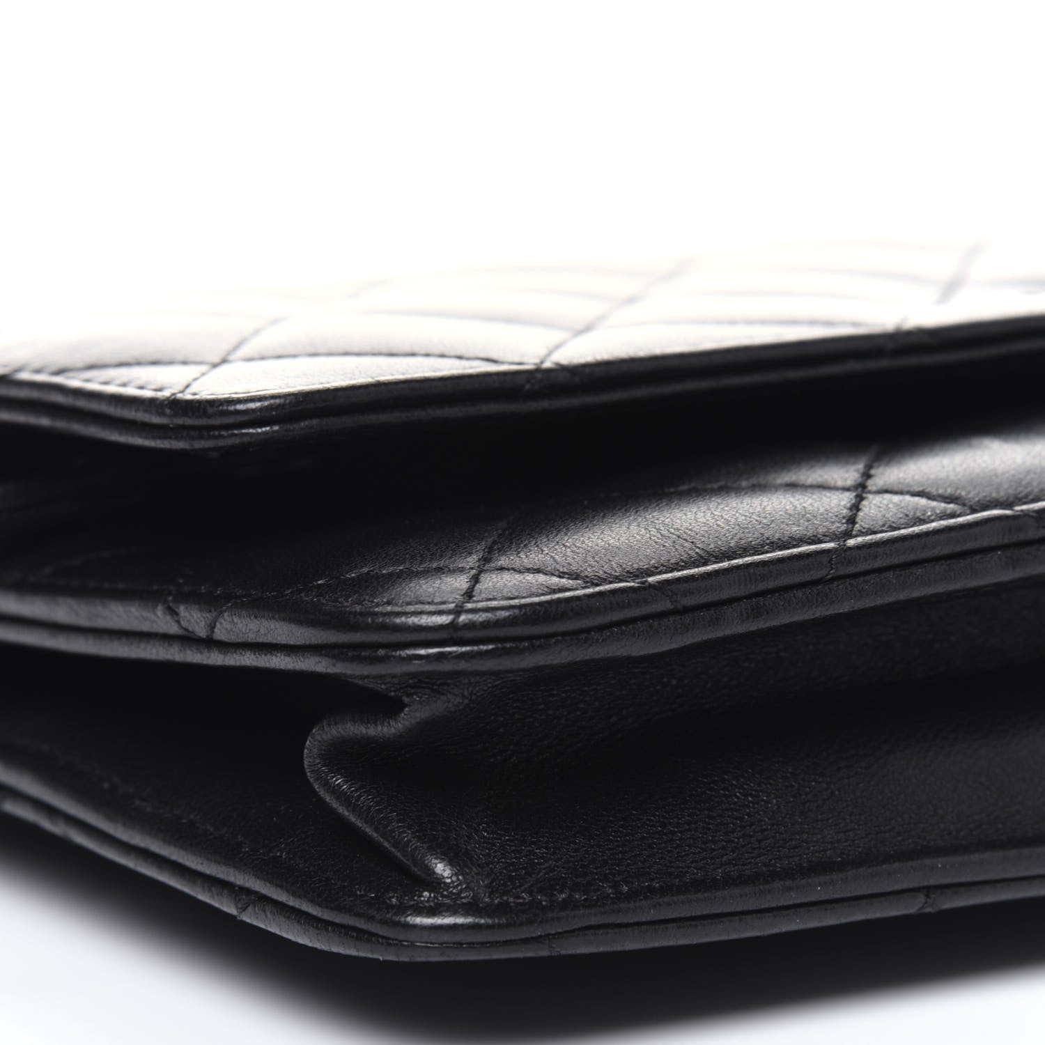 Chanel Lambskin Quilted Wallet On Chain WOC Black 11 of 13