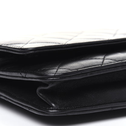 Chanel Lambskin Quilted Wallet On Chain WOC Black 11 of 13