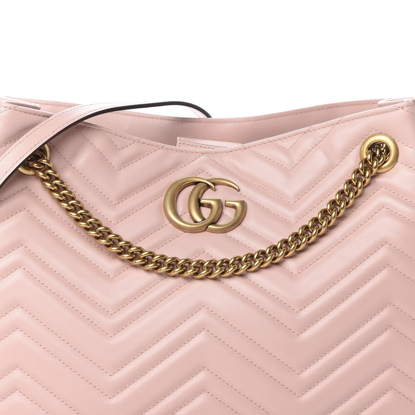 Calfskin Matelasse Medium GG Marmont Shoulder Tote Bag Perfect Pink