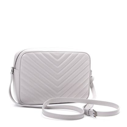 Saint Laurent Calfskin Matelasse Monogram Lou Camera Bag Granite 3 of 9