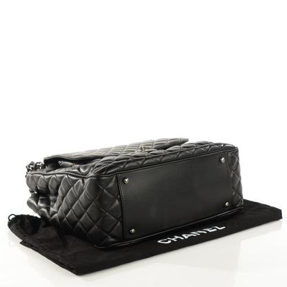 Chanel Lambskin Quilted Front Flap Tote Black 4 of 8