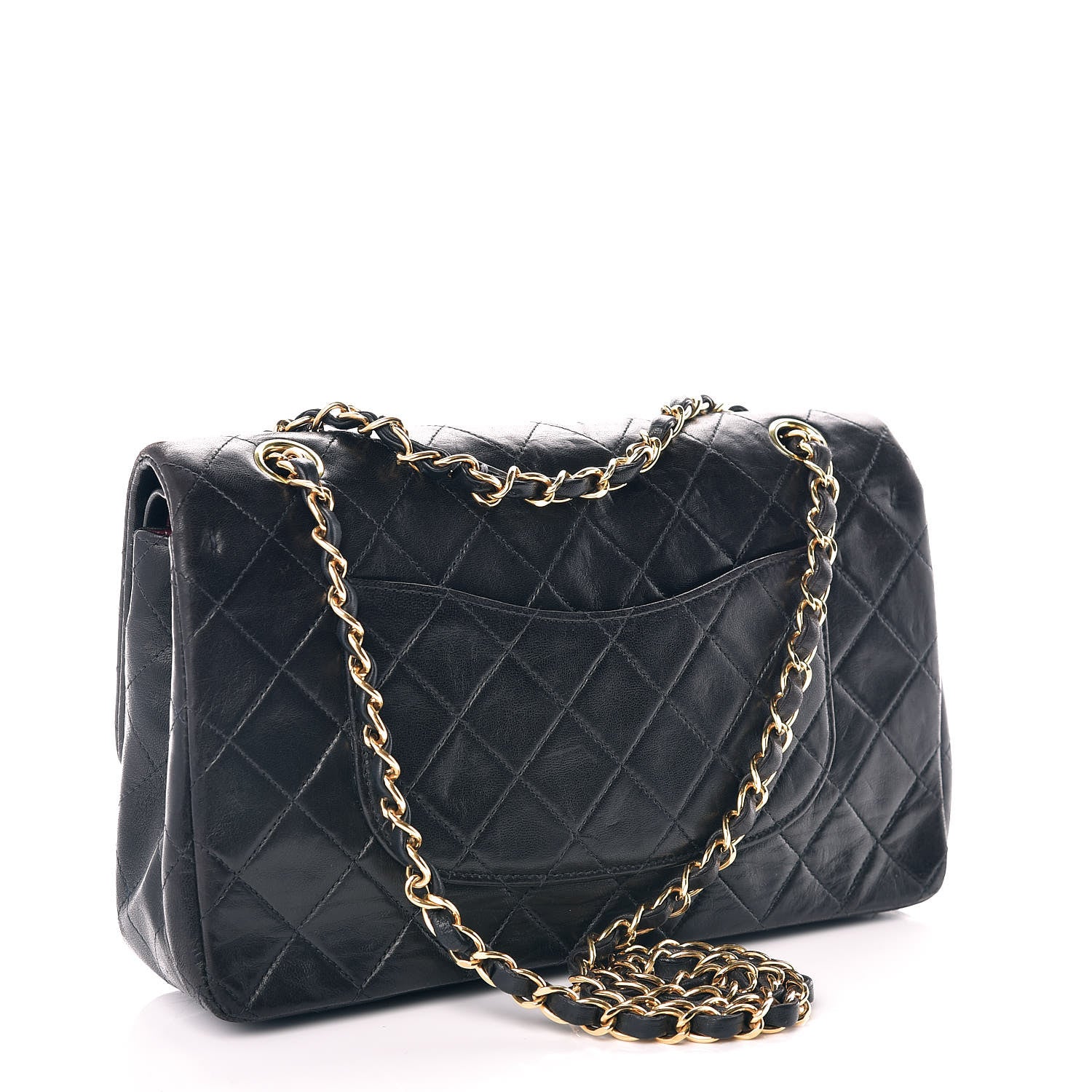 Chanel Lambskin Quilted Medium Double Flap Black 3 of 17