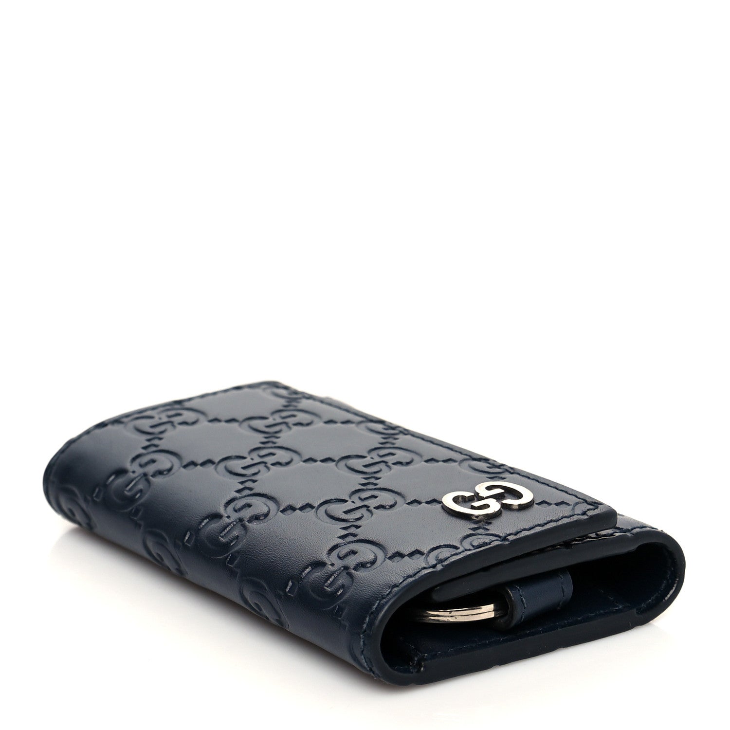 Gucci Guccissima Signature Dorian 6 Key Holder Case Blue 4 of 10