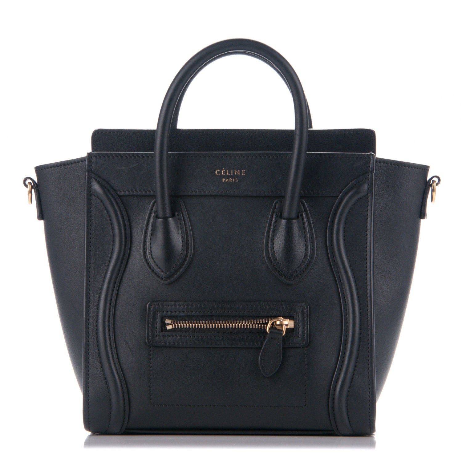 Celine Smooth Calfskin Nano Luggage Black 1 of 5