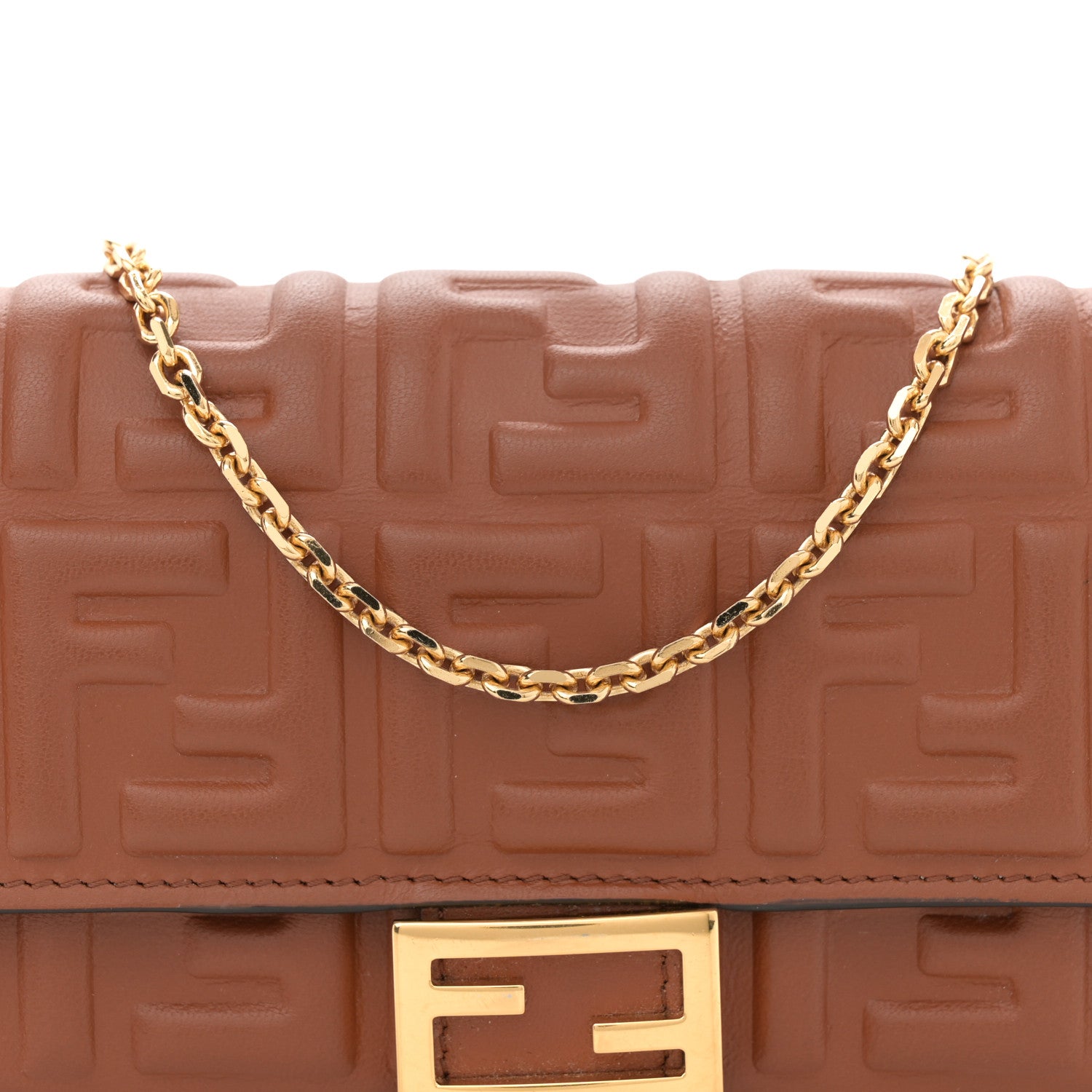 Fendi Nappa Matisse FF Embossed Continental Wallet On Chain Coloniale 8 of 11