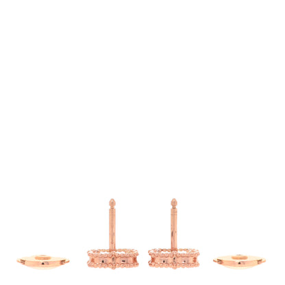 Van Cleef & Arpels 18K Rose Gold Carnelian Sweet Alhambra Earrings 3 of 5