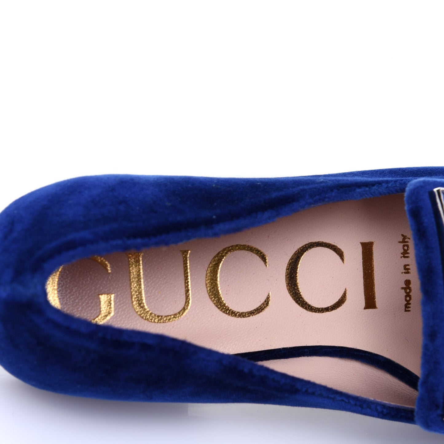 Velvet Crystal Square G Madelyn Loafers 35 Cobalt Blue