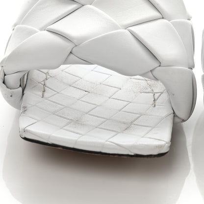 Bottega Veneta Nappa Maxi Intrecciato Lido Flat Sandals 39.5 Optic White 9 of 13