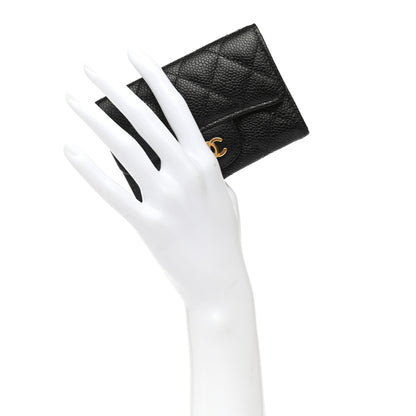 Chanel Caviar Quilted Flap Card Holder Black 2 of 9