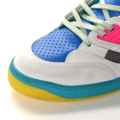 Gucci Demetra Womens Basket High Top Sneakers 41 Great White Bright Splash Loess 9 of 13