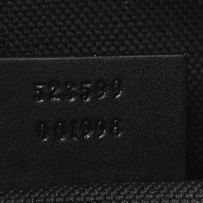 Gucci GG Supreme Monogram Web Small Flat Messenger Bag Black Grey 7 of 10