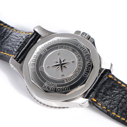 Chopard Mens Stainless Steel Leather 43mm Pro One Watch Black 3 of 7
