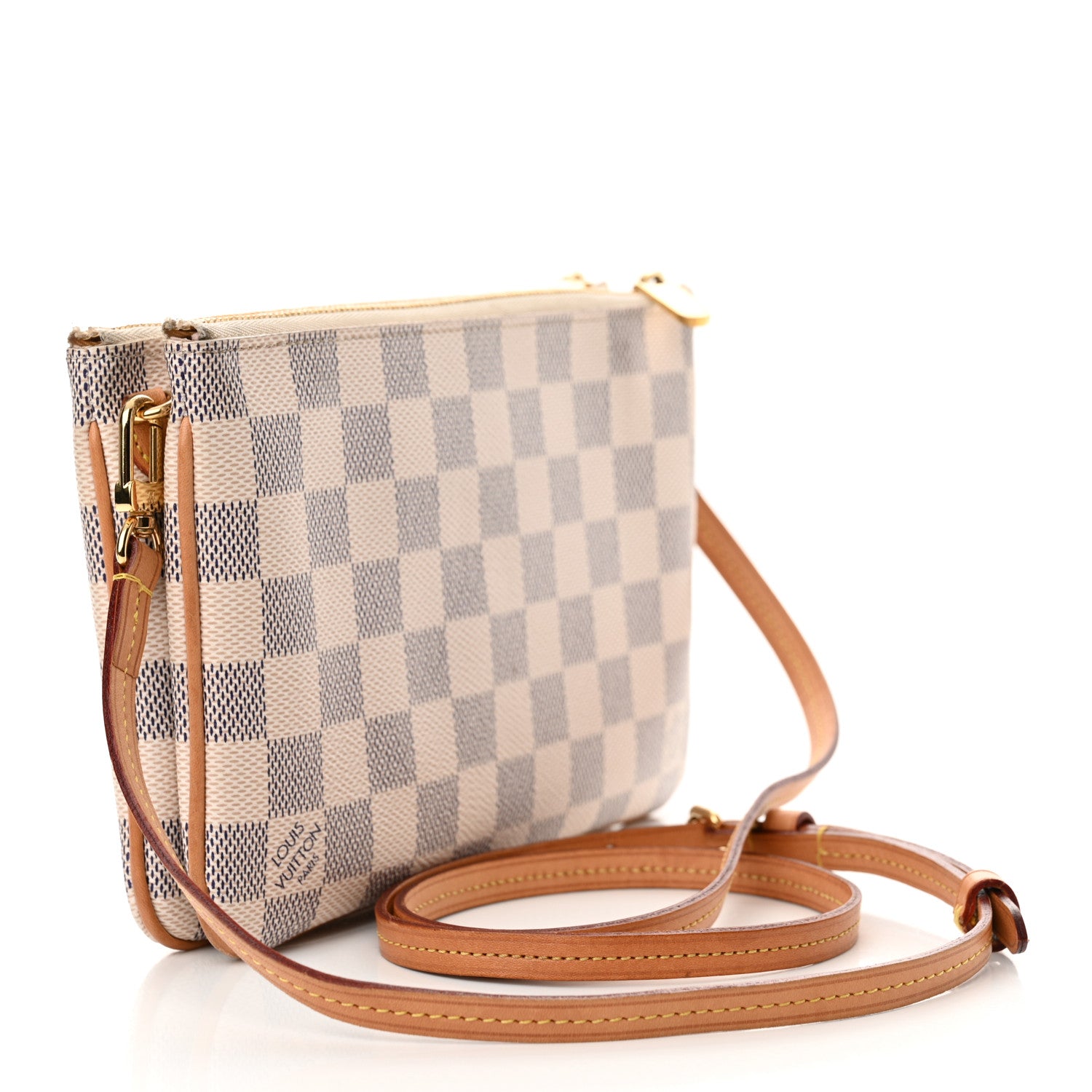 Louis Vuitton Damier Azur Double Zip Pochette 3 of 15