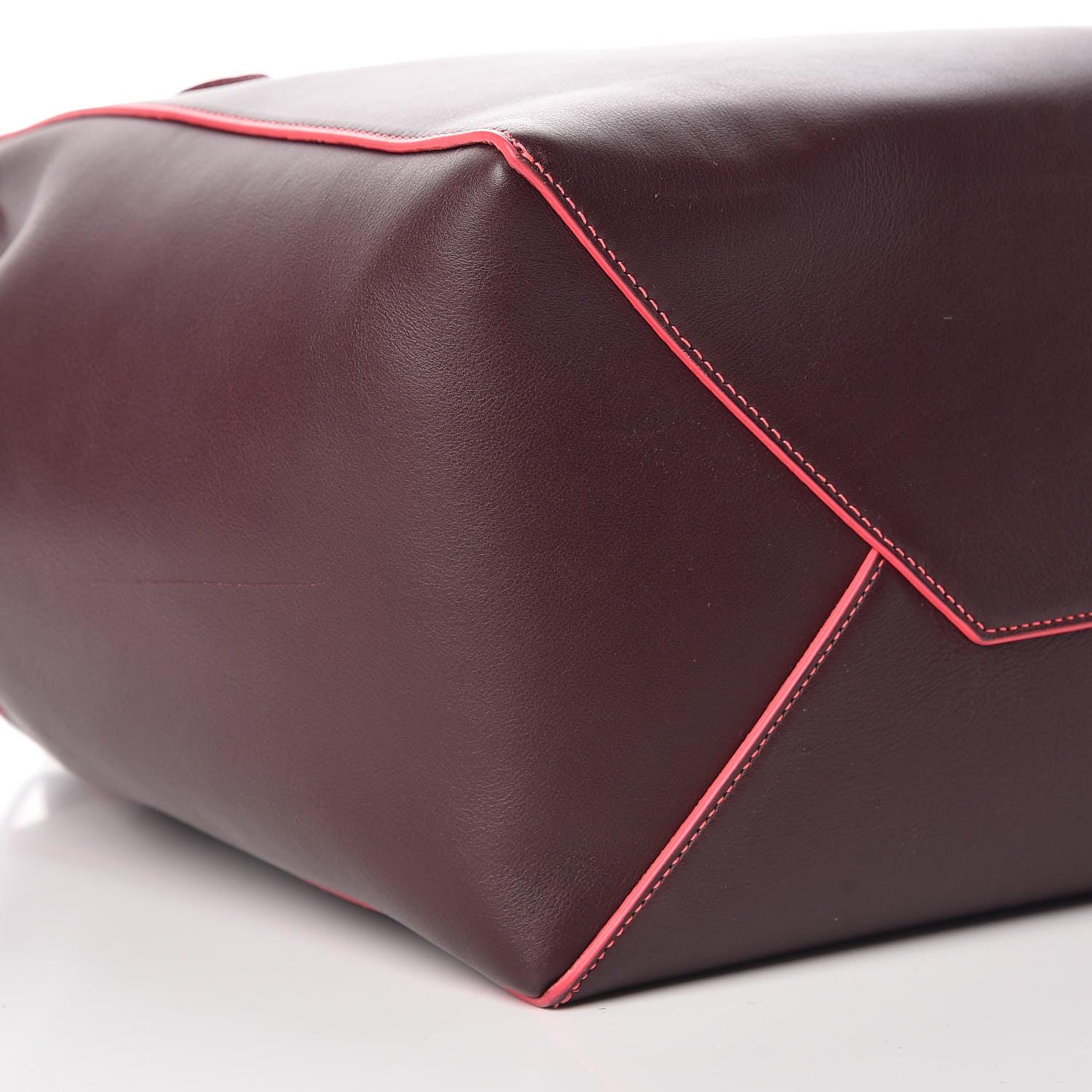 Celine Smooth Calfskin Medium Belt Cabas Phantom Burgundy Pink 5 of 9