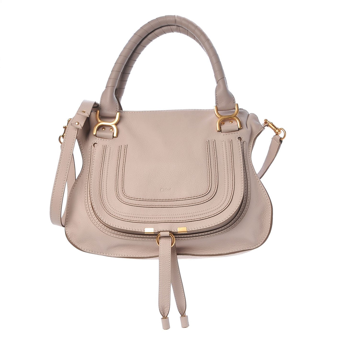 Calfskin Medium Marcie Satchel Abstract White