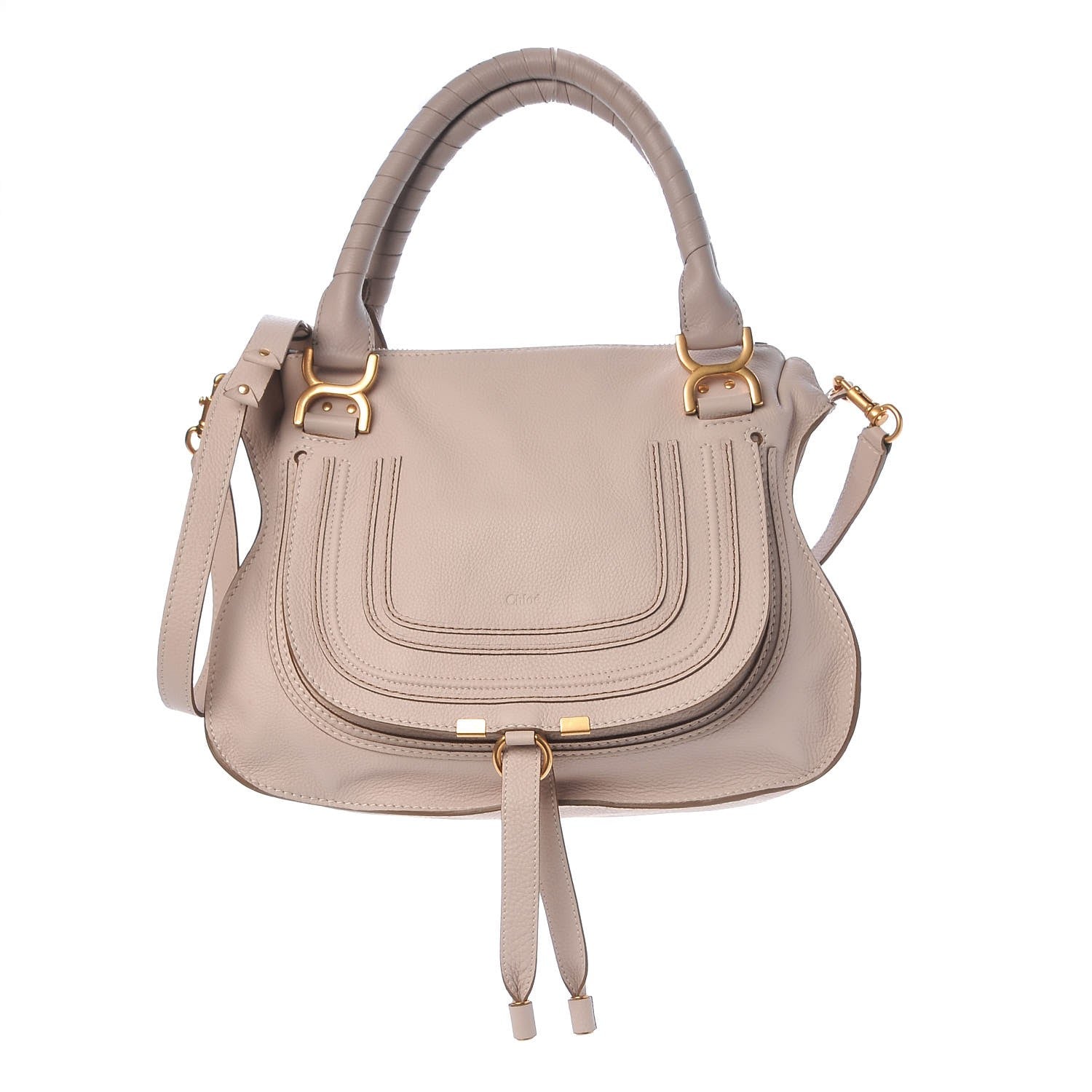Chloe Calfskin Medium Marcie Satchel Abstract White 1 of 8