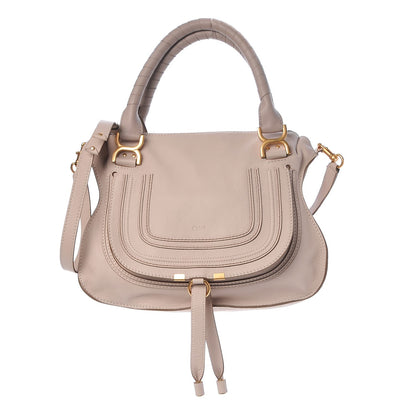 Chloe Calfskin Medium Marcie Satchel Abstract White 1 of 8