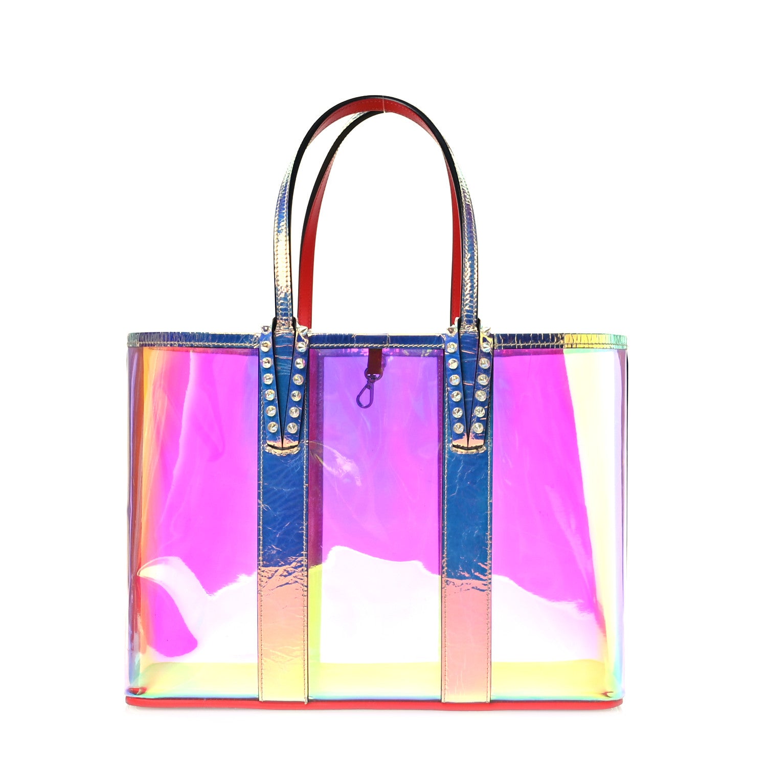 Christian Louboutin PVC Spikes East West Cabata Tote Clear Multicolor 1 of 14