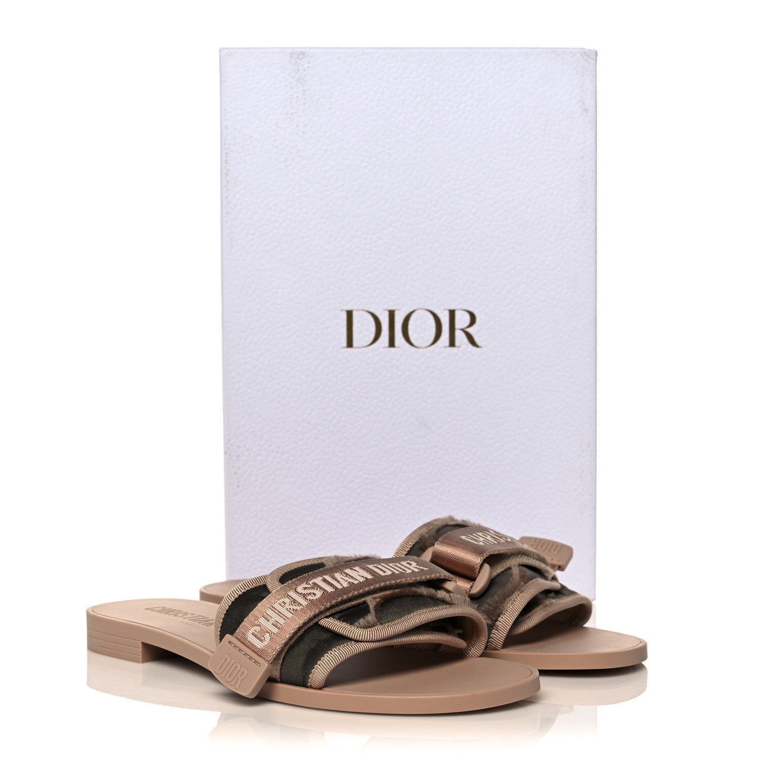 Christian Dior Nylon Camouflage Dio(r)evolution Slide Sandals 39 Nude 10 of 10