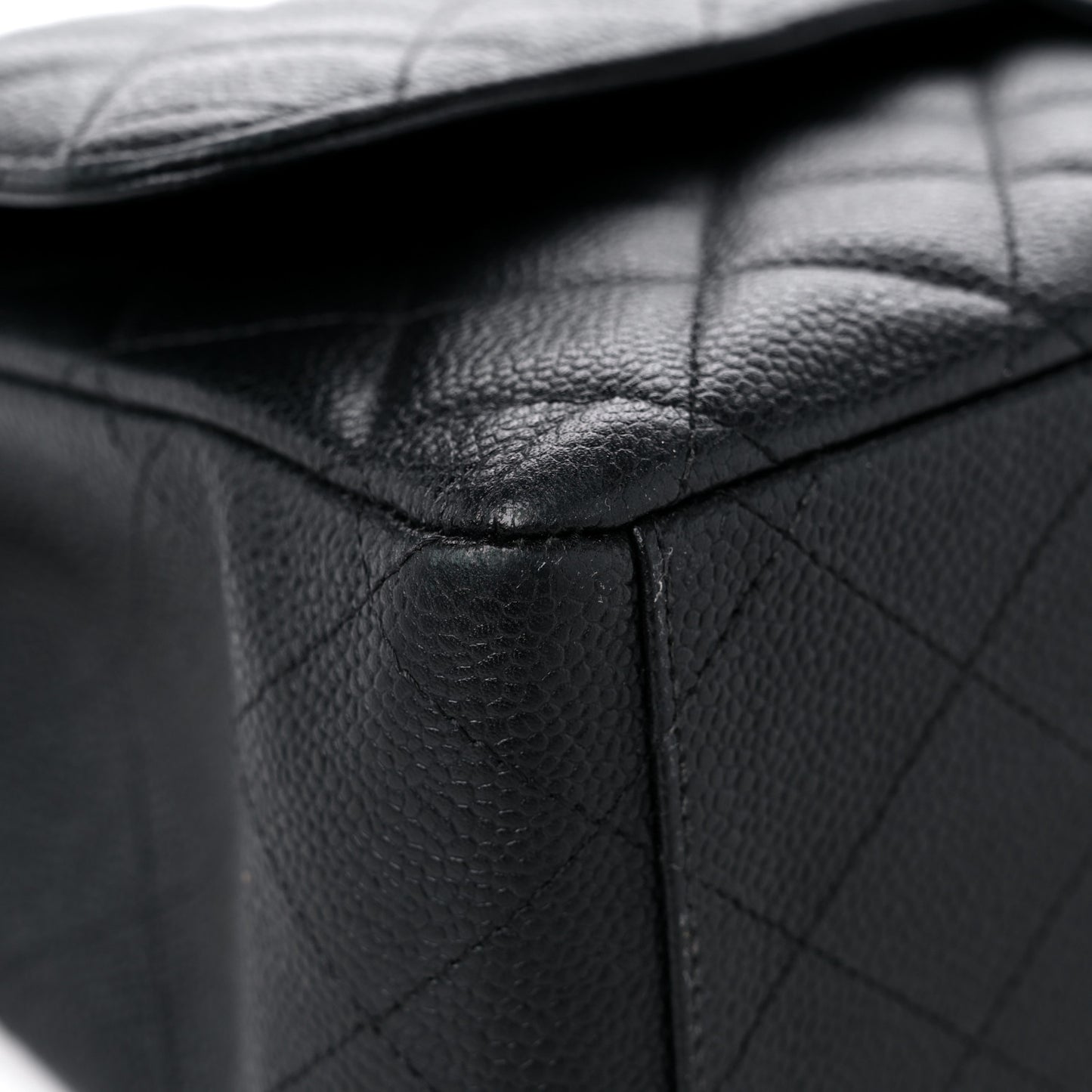 Caviar Quilted Maxi Double Flap Black