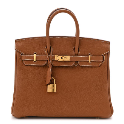 Hermes Togo Birkin 25 Gold 1 of 12