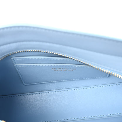 Salvatore Ferragamo Calfskin Mini Hug Crossbody Bag Sky Blue 5 of 9