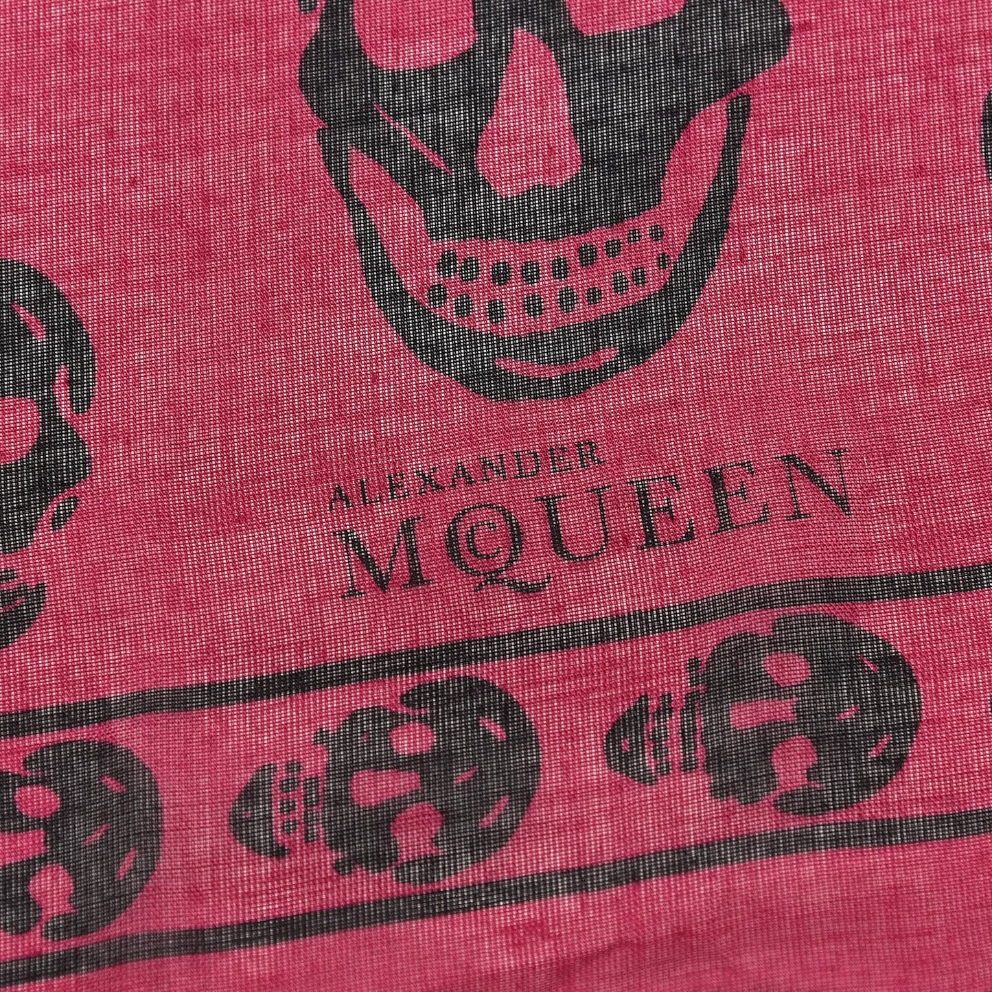 Silk Chiffon Skull Scarf Purple Black