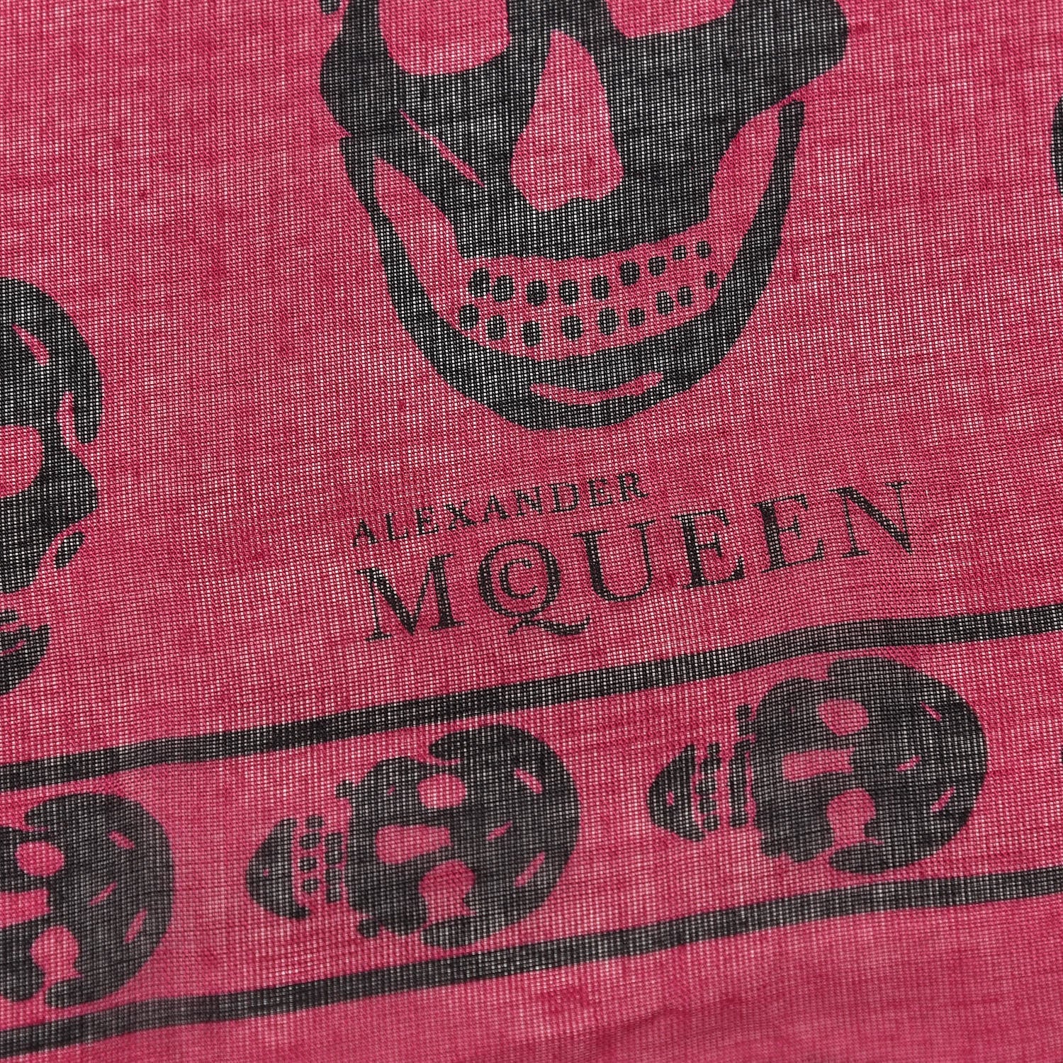 Alexander McQueen Silk Chiffon Skull Scarf Purple Black 4 of 4