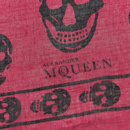 Alexander McQueen Silk Chiffon Skull Scarf Purple Black 4 of 4