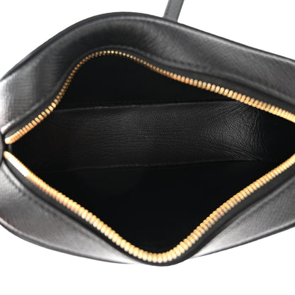 Balenciaga Signature Grained Calfskin Logo XS Ville Camera Bag Black White 5 of 9