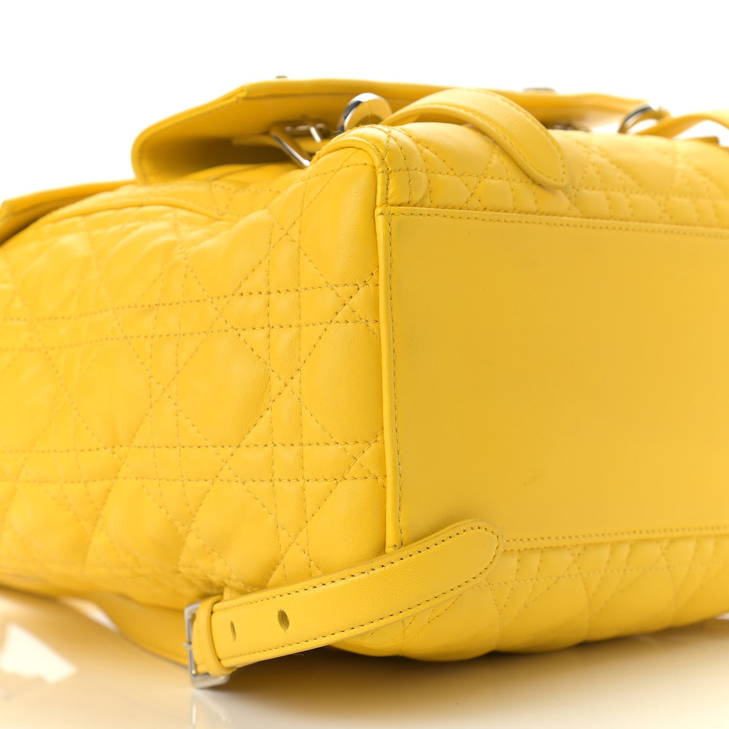 Christian Dior Lambskin Cannage Embroidered Stardust Backpack Yellow 8 of 14