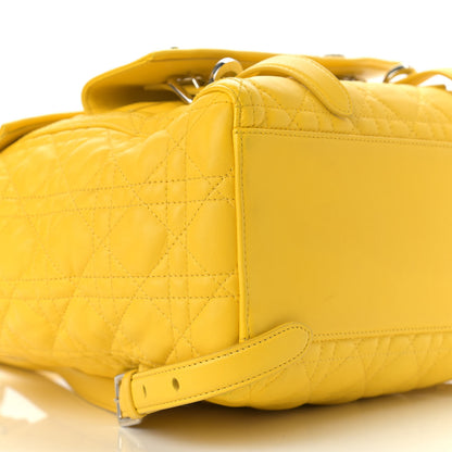 Christian Dior Lambskin Cannage Embroidered Stardust Backpack Yellow 8 of 14