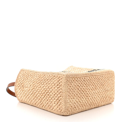 Loewe Raffia Small Paula's Ibiza Logo Tote Natural Tan 4 of 9