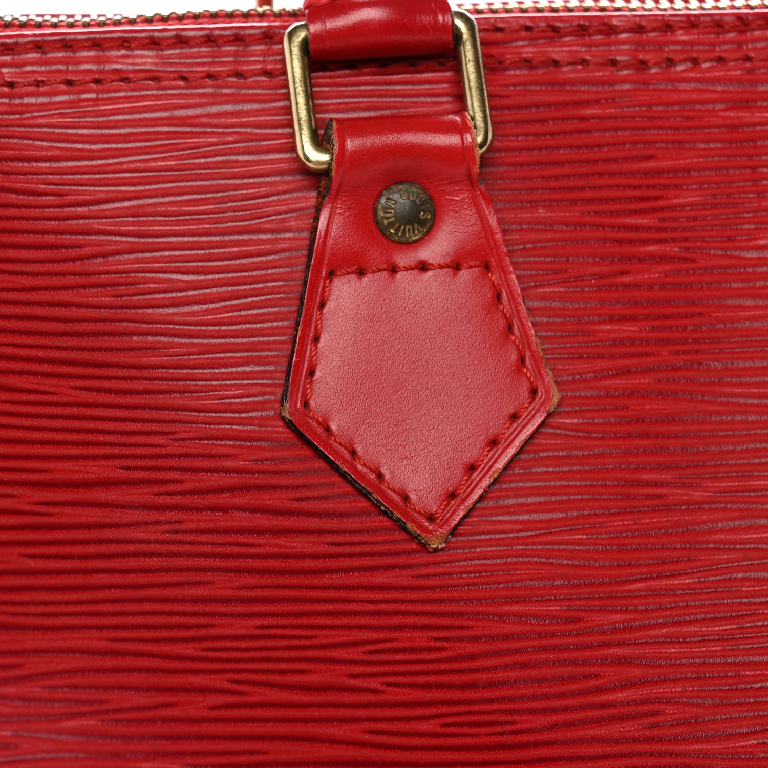 Louis Vuitton Epi Speedy 25 Castillan Red 12 of 14
