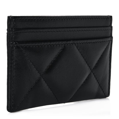 Chanel Lambskin Quilted Chanel 19 Card Holder Black 3 of 8