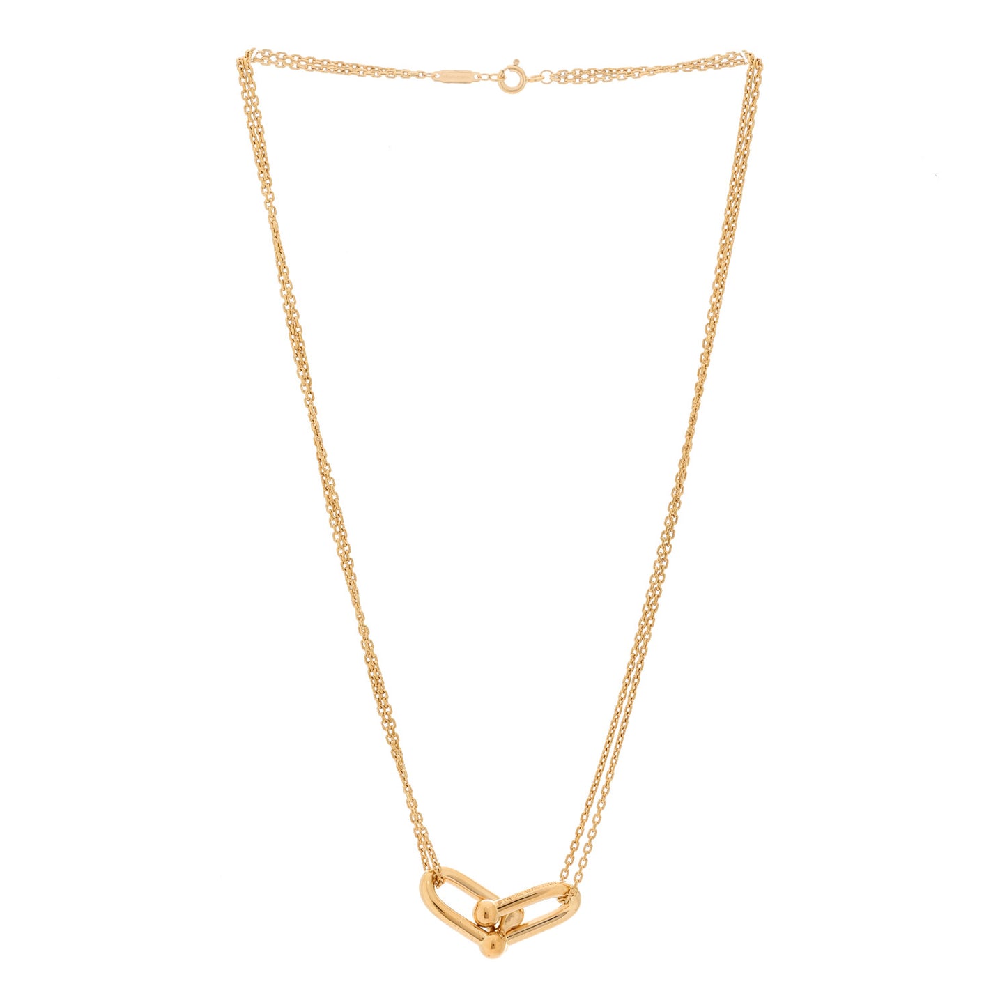 18K Rose Gold HardWear Double Link Pendant Necklace