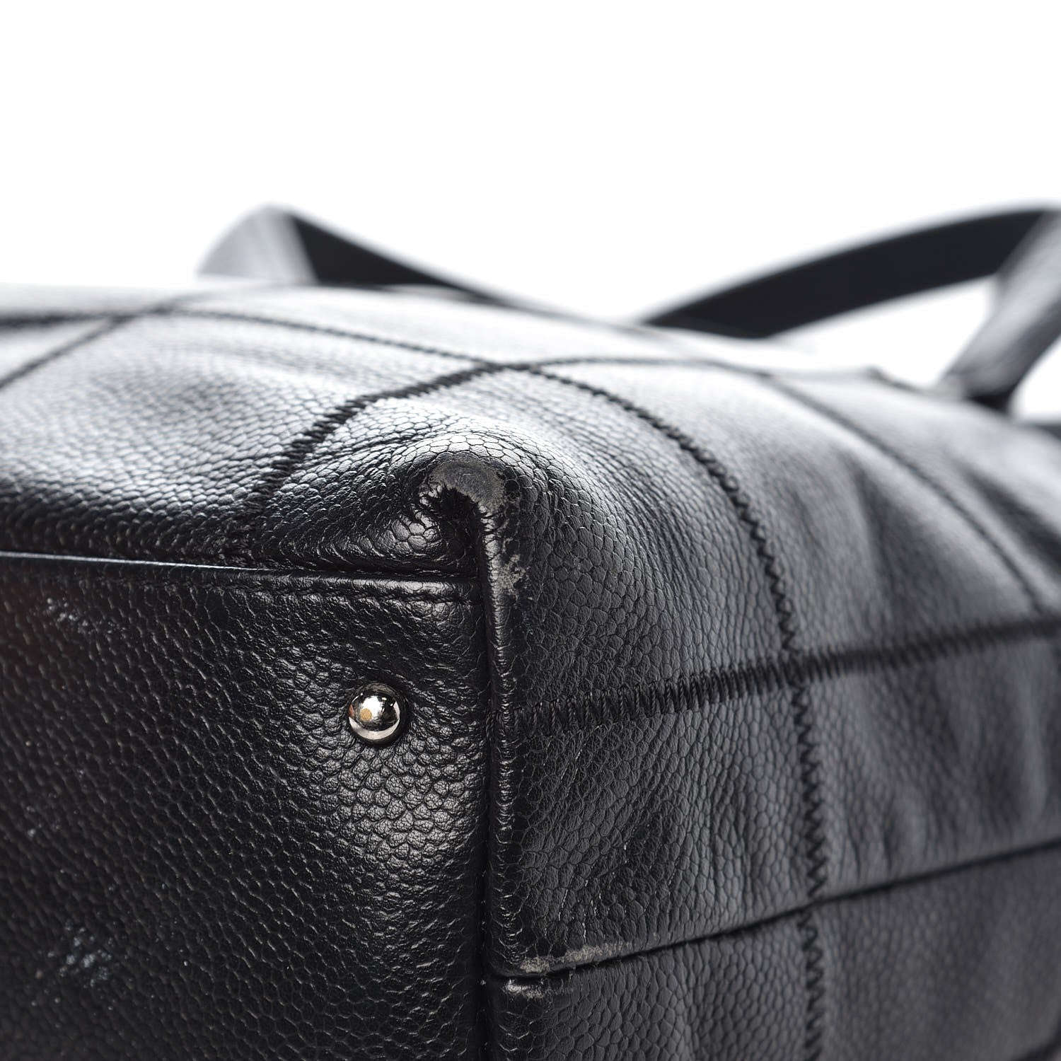 Chanel Caviar Square Stitched Tote Black 25 of 28